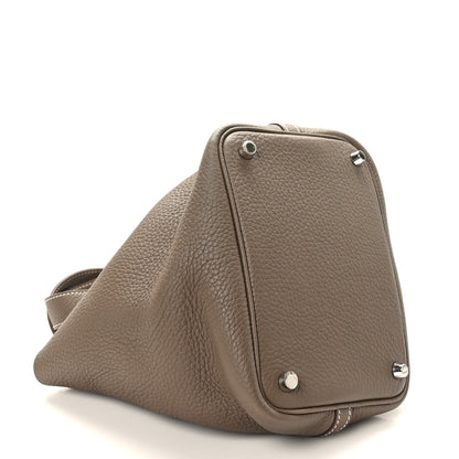 Hermes Taurillon Clemence Picotin Lock 18 PM Etoupe 4 of 12