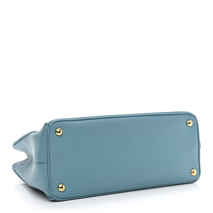 Prada Saffiano Lux Small Double Zip Tote Turchese 4 of 12