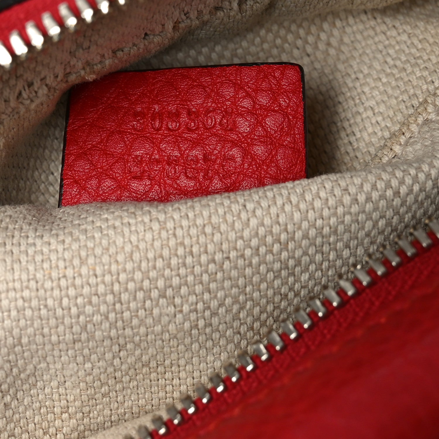 Gucci Pebbled Calfskin Small Soho Disco Bag Tabasco Red 7 of 10