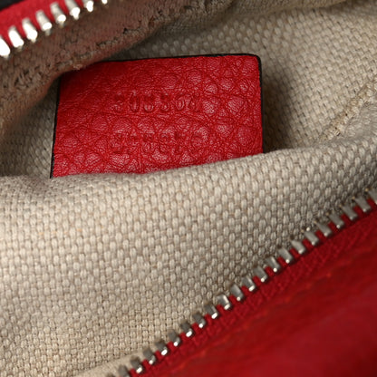 Gucci Pebbled Calfskin Small Soho Disco Bag Tabasco Red 7 of 10