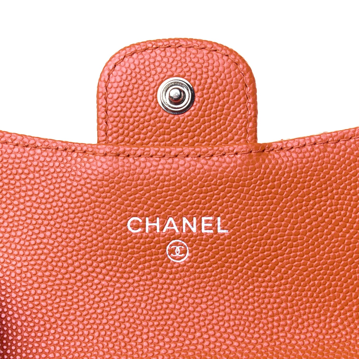 Chanel Caviar Quilted Flap Card Holder Orange 7 of 11