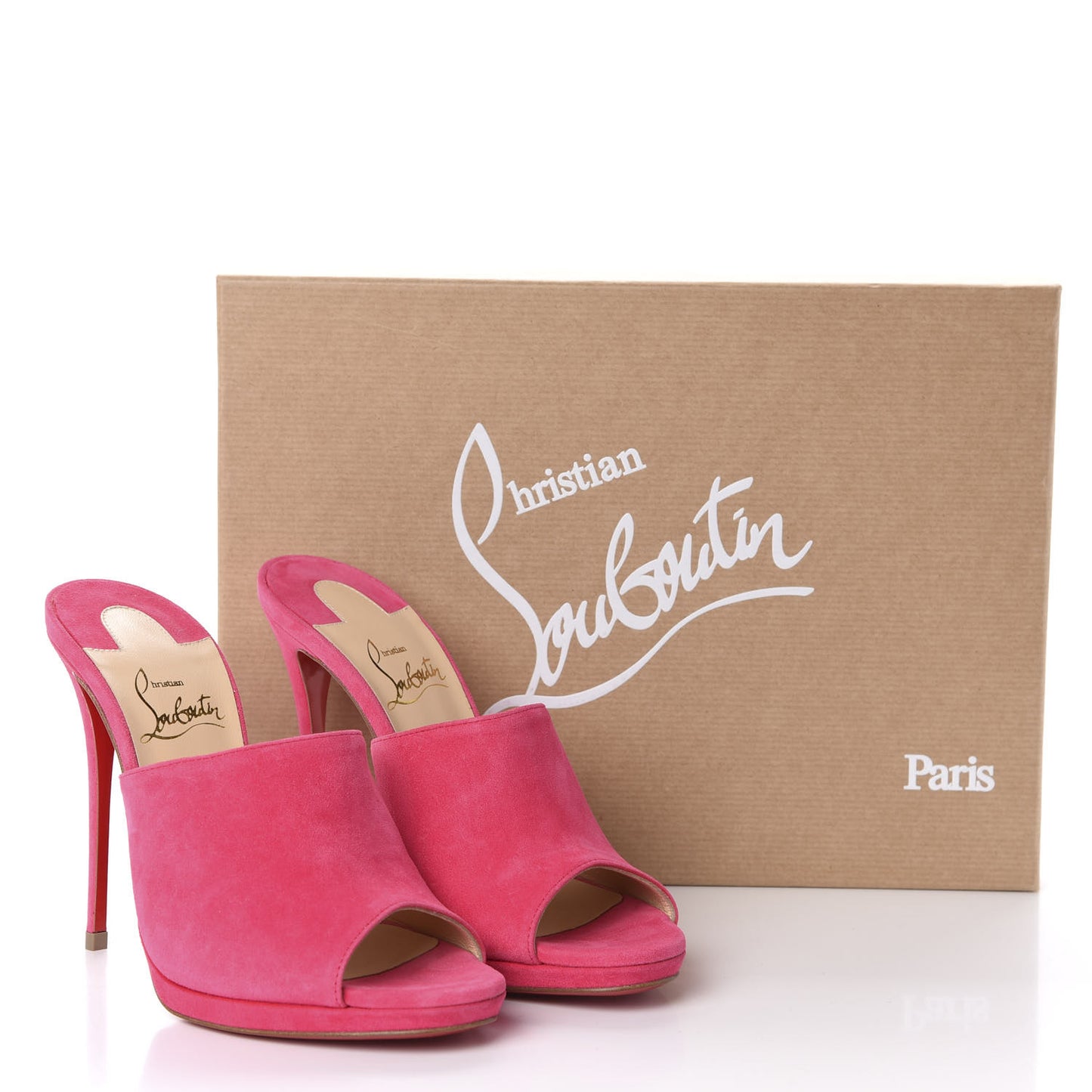 Suede Pigamule 120 Slide Sandals 36 Bangal Rose