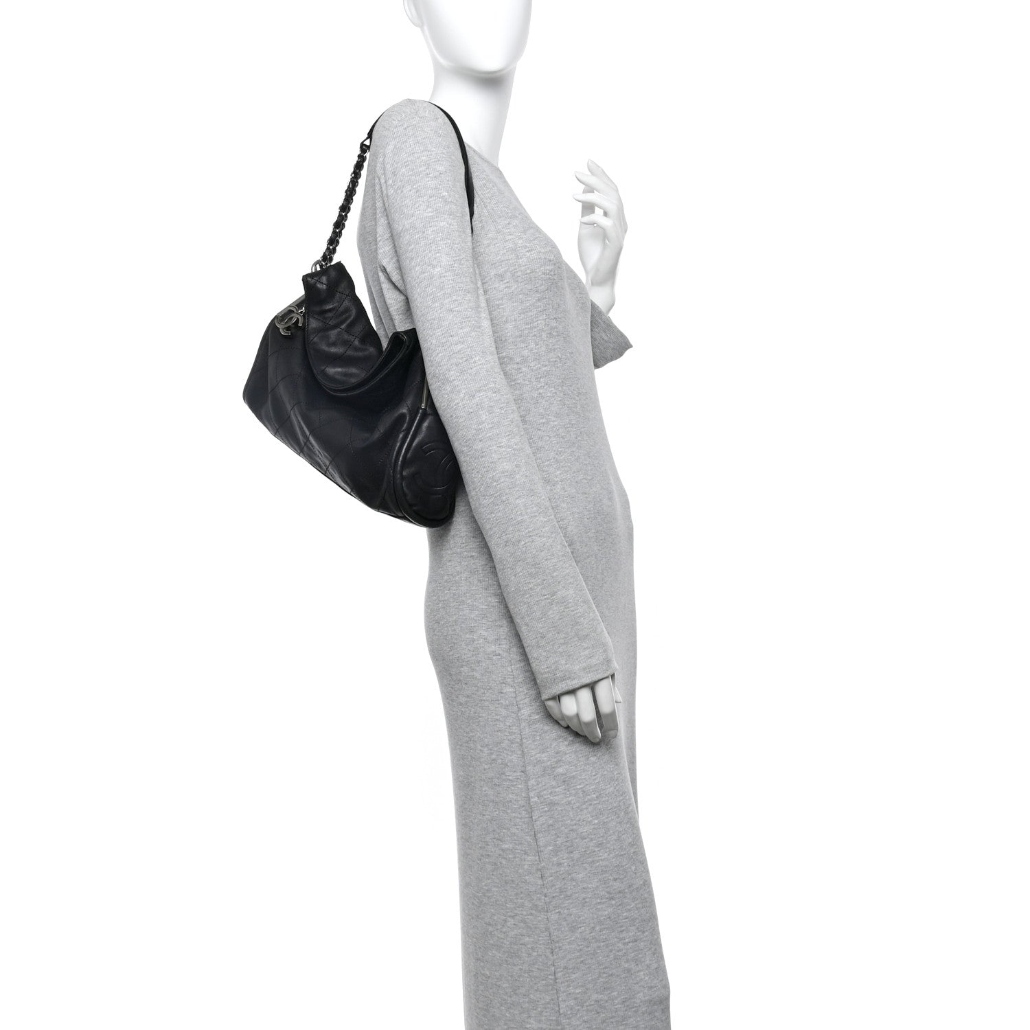 Chanel Lambskin Ultimate Soft Hobo Black 3 of 11