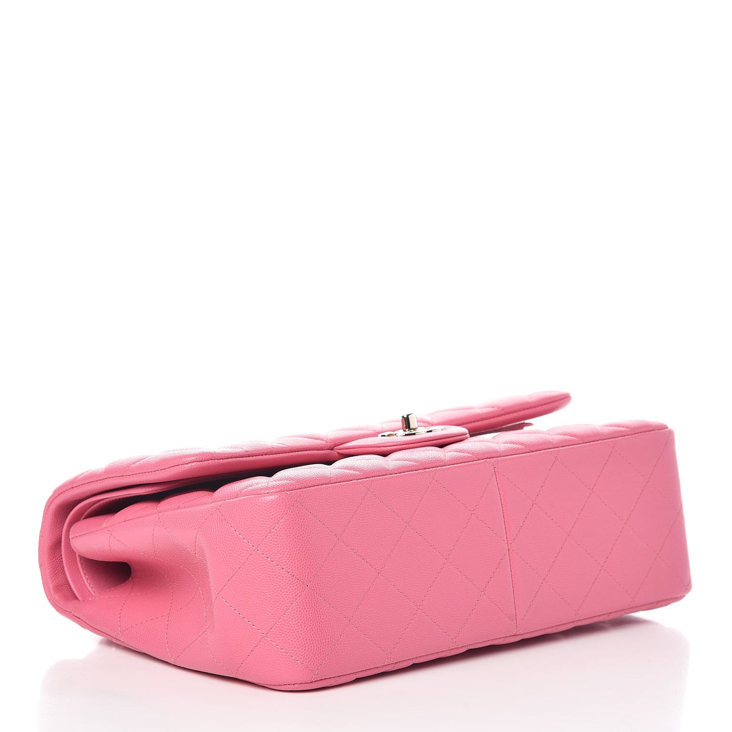 Caviar Quilted Jumbo Double Flap Pink