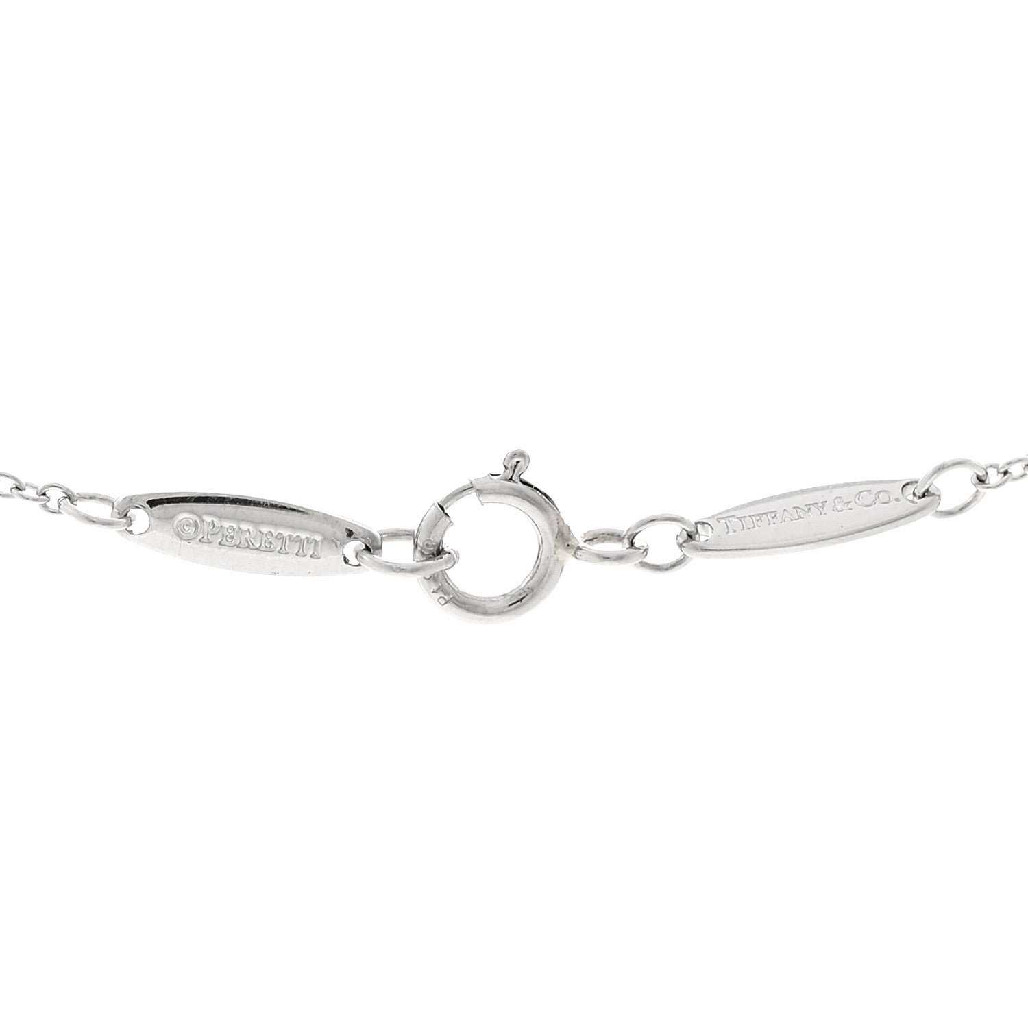 Tiffany Platinum Diamond .17ct Elsa Peretti Diamonds By The Yard Pendant Necklace 4 of 5
