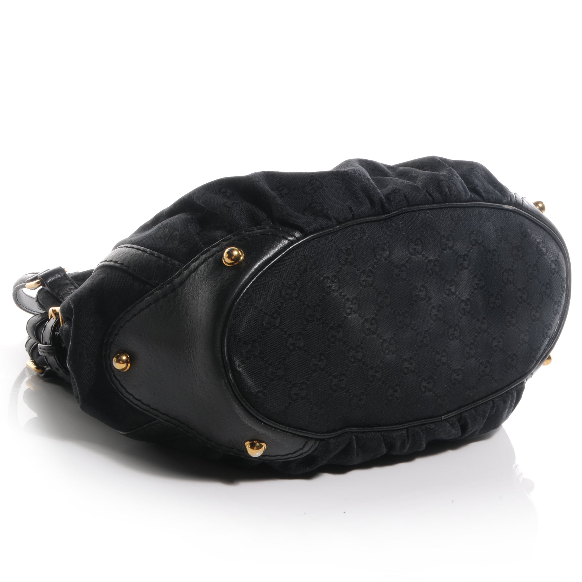 Gucci Monogram Medium Jockey Tote Black 4 of 9