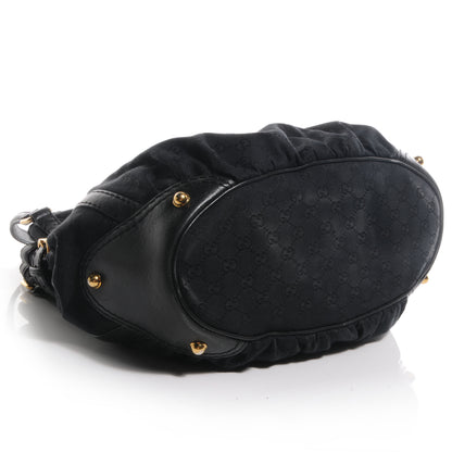 Gucci Monogram Medium Jockey Tote Black 4 of 9