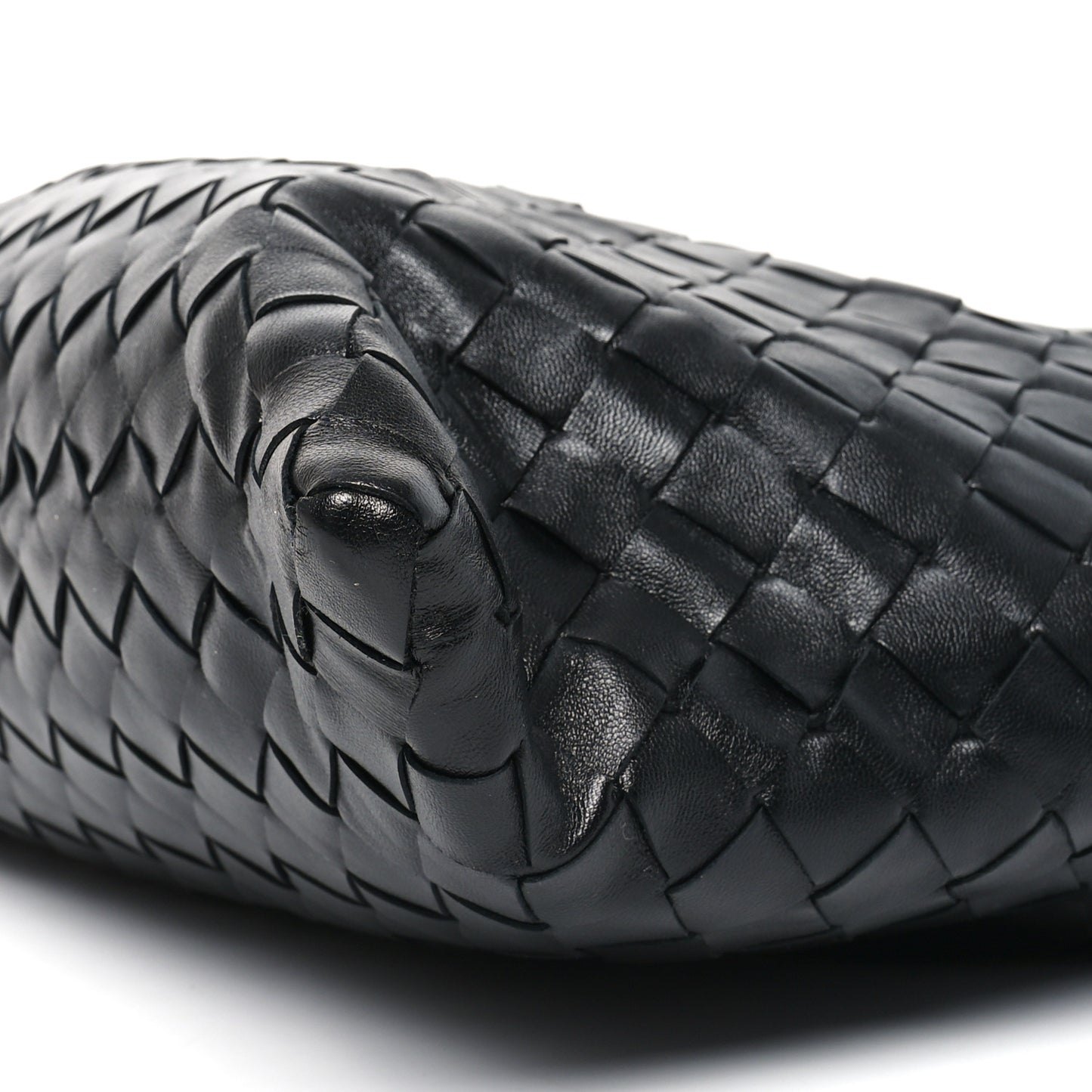 Calfskin Intrecciato Small Hop Black