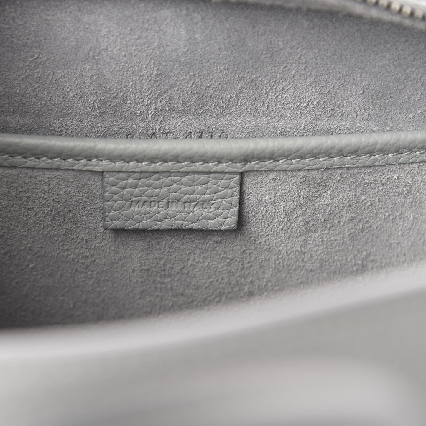 Drummed Calfskin Nano Luggage Mineral