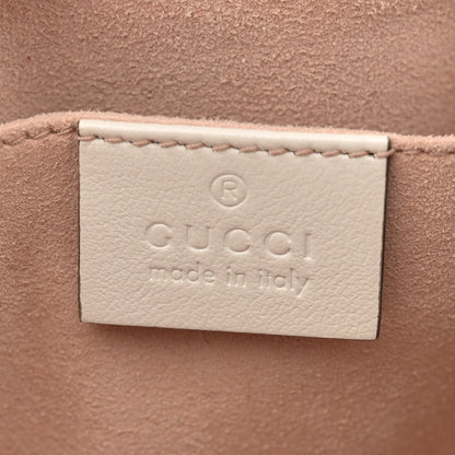 Gucci Vintage Effect Calfskin Matelasse Diagonal Small Torchon GG Marmont Chain Shoulder Bag Blue Agata Mystic White 6 of 11