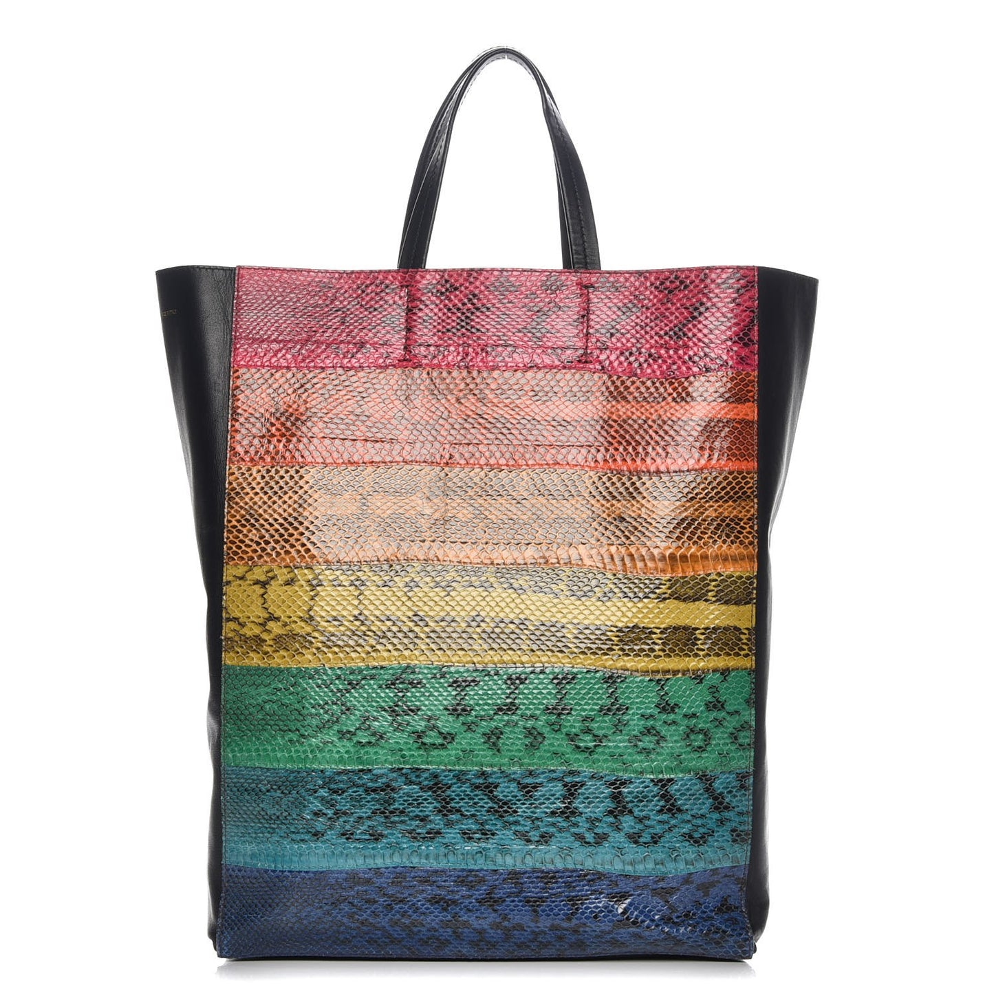 Ayers Snakeskin Vertical Cabas Black Multi