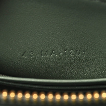 Christian Dior Calfskin Cannage Caro Zipped Pouch With Chain Cedar Green 7 of 10