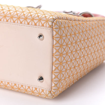 Christian Dior Lambskin Embroidered Medium Lady Dior Light Pink Orange 7 of 22