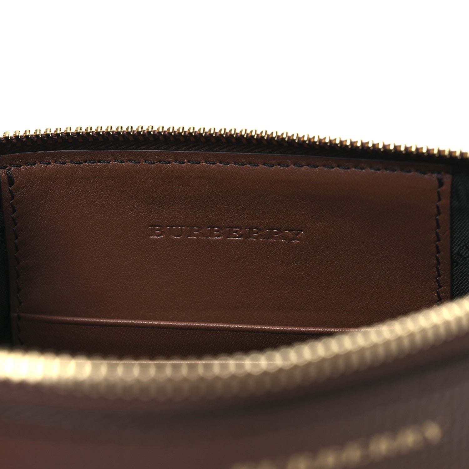 Burberry Horseferry Check Peyton Crossbody Clutch Bag Brown 6 of 10