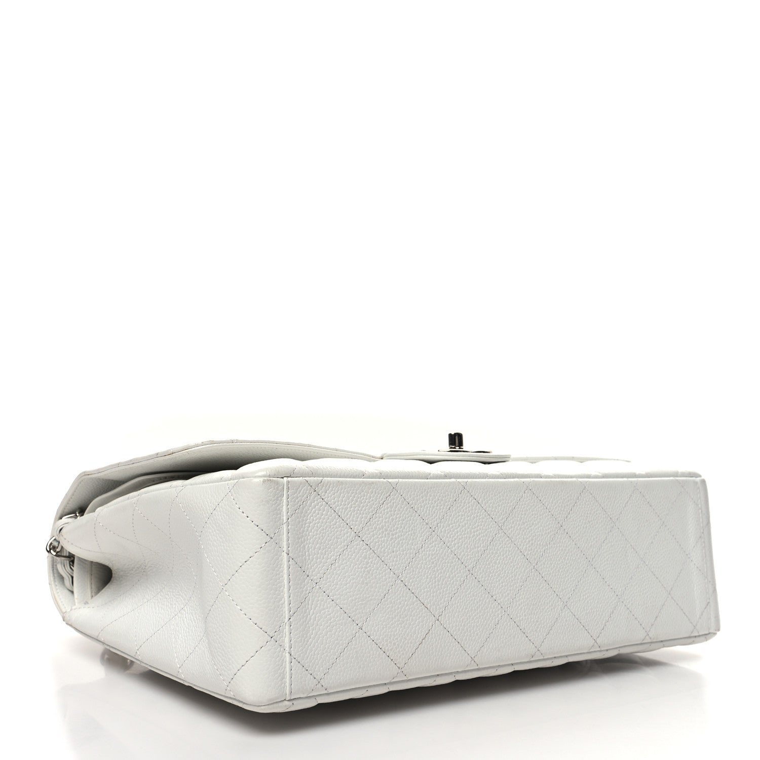 Chanel Caviar Quilted Maxi Double Flap White 4 of 11