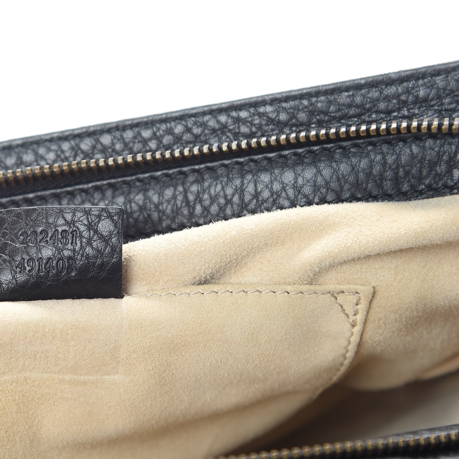 Gucci Pebbled Calfskin Small 1973 Top Handle Satchel Black 7 of 15