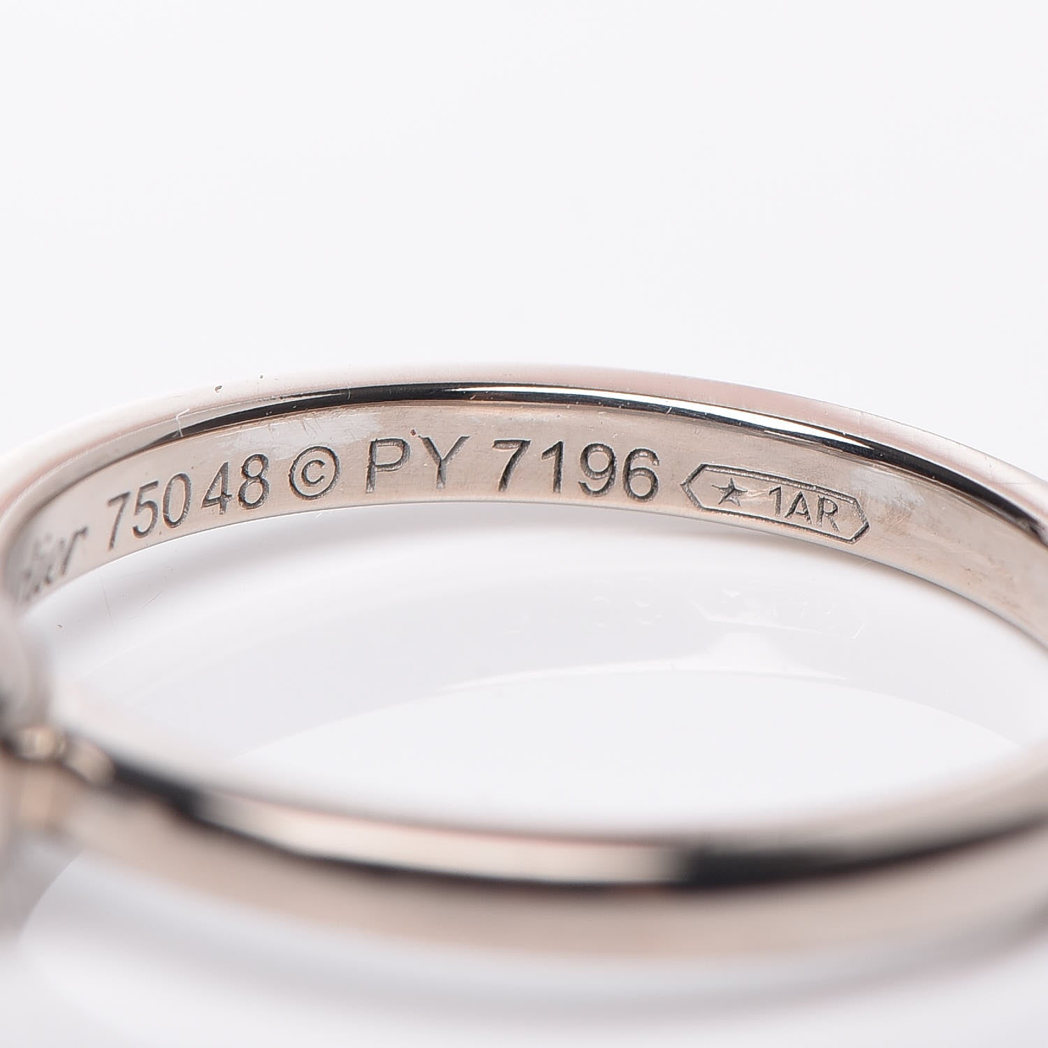 Cartier 18K White Gold Diamond D'Amour Heart Ring 48 4.5 6 of 7