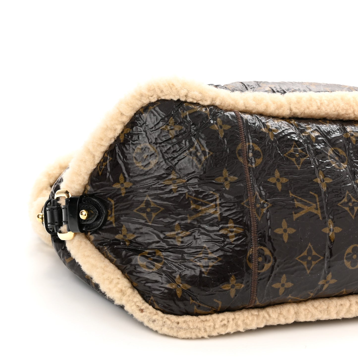 Patent Monogram Shearling Sac Thunder