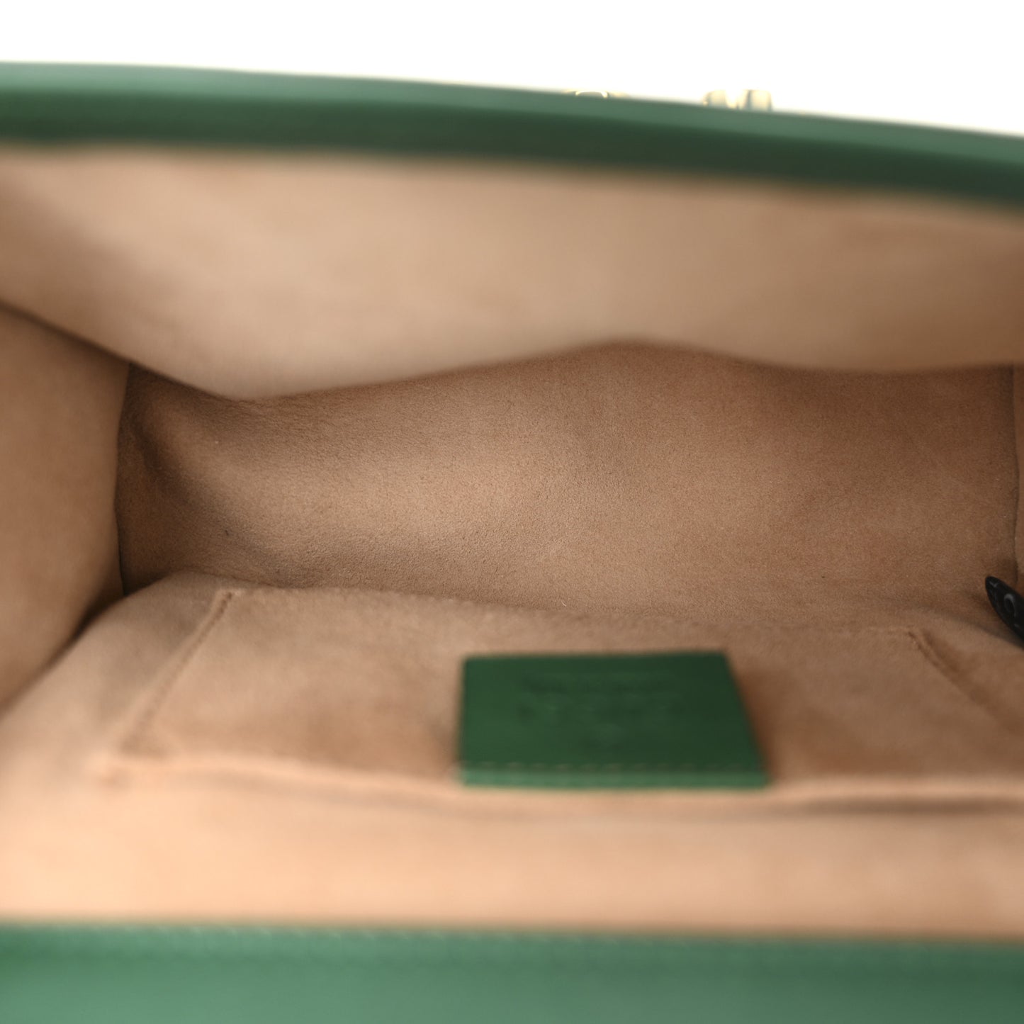 Calfskin Studded Small Padlock Shoulder Bag Emerald