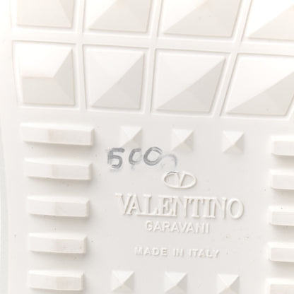 Valentino Garavani Calfskin Womens Rockstud Open Sneakers 40 White Pink 9 of 10