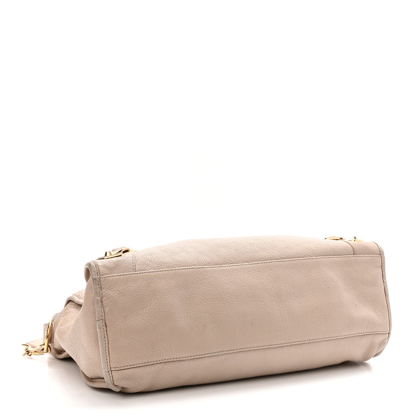 Chevre Gold Hardware Metallic Edge City Beige Praline