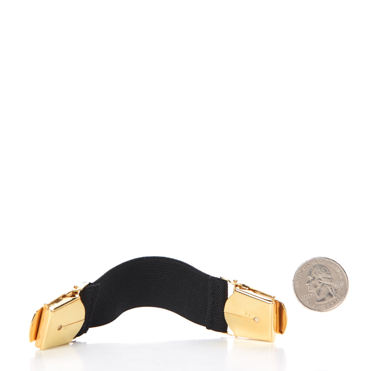 Chanel Elastic Logo Suspenders Clip Black 2 of 3