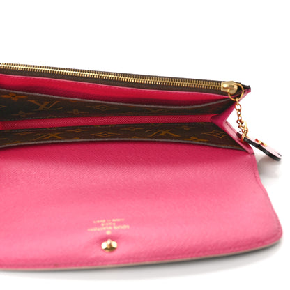 Louis Vuitton Monogram Bloom Flower Emilie Wallet Fuchsia 5 of 12