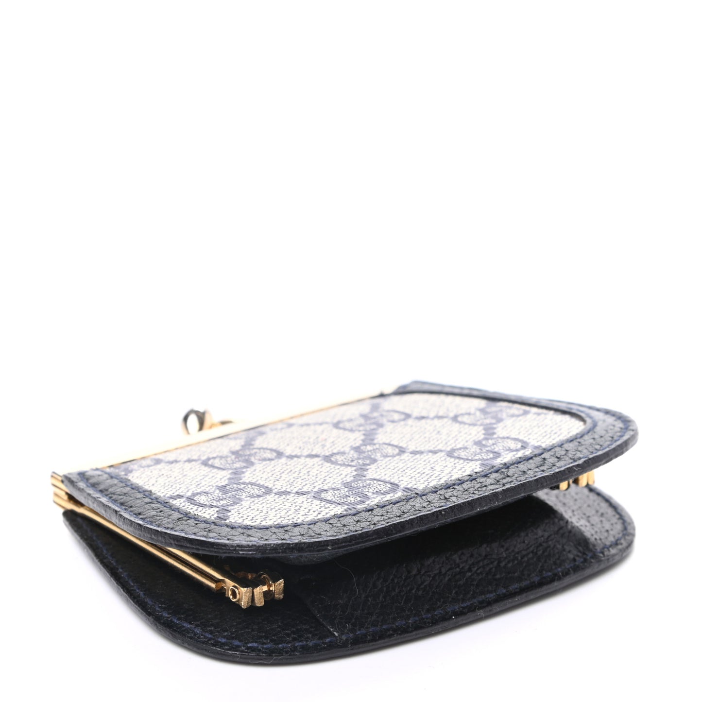 GG Supreme Monogram Coin Purse Beige Blue