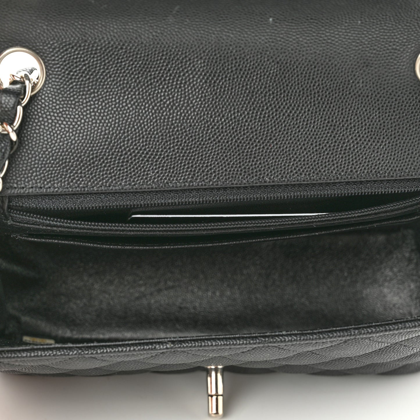 Caviar Quilted Mini Rectangular Flap Black
