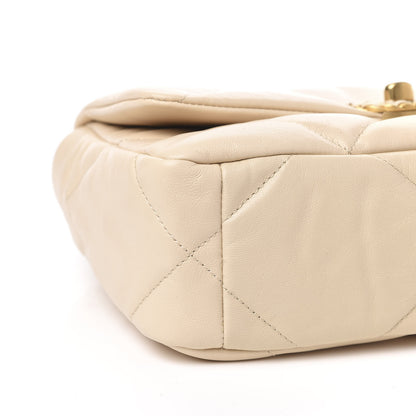 Chanel Goatskin Quilted Medium 19 Flap Beige 8 of 11