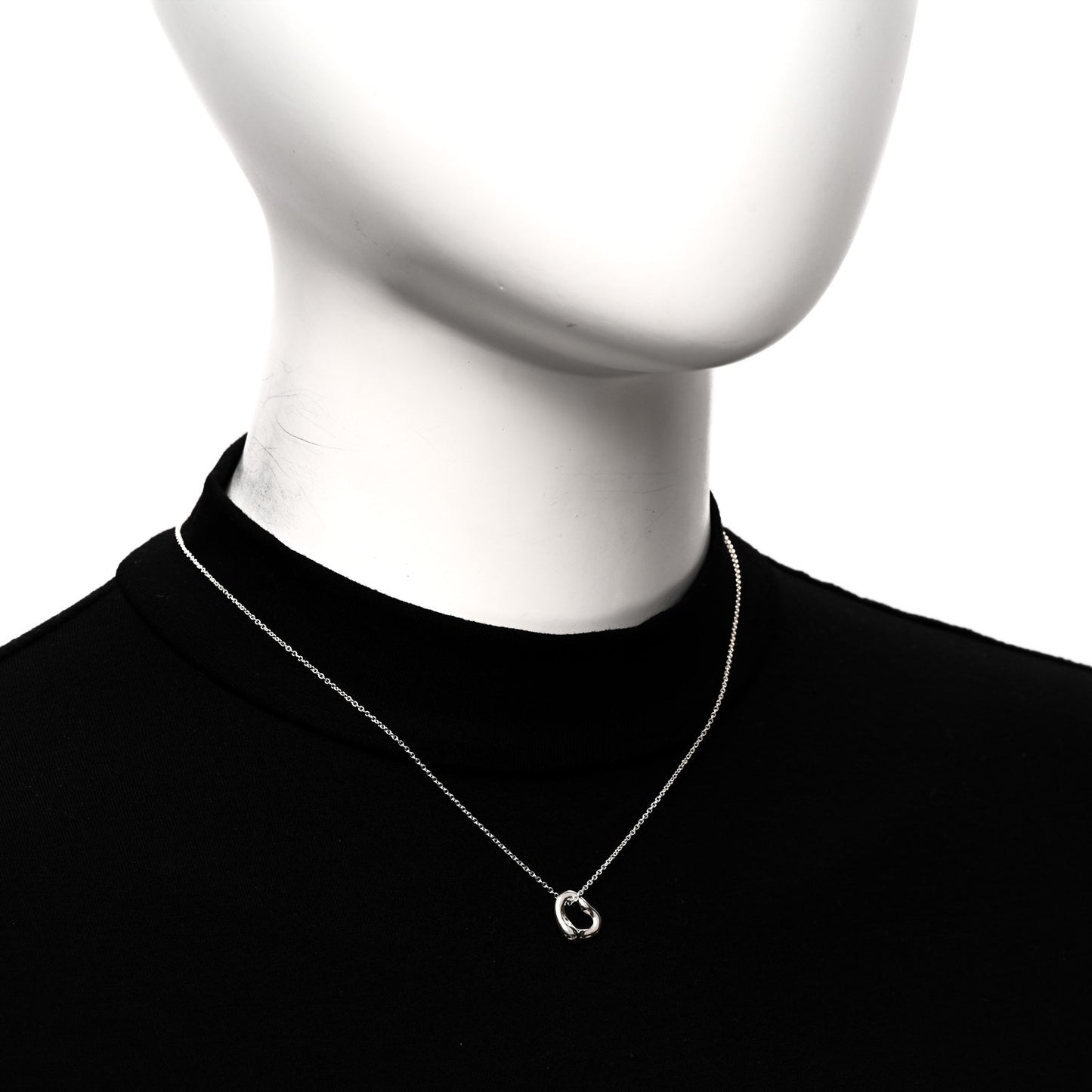 Sterling Silver Elsa Peretti 11mm Open Heart Pendant Necklace