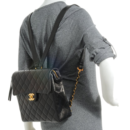 Chanel Lambskin Quilted Backpack Black 2 of 8