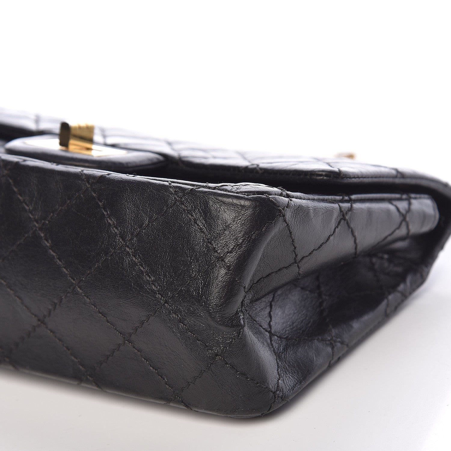 Chanel Aged Calfskin Quilted 2.55 Reissue Mini Flap Black 9 of 16