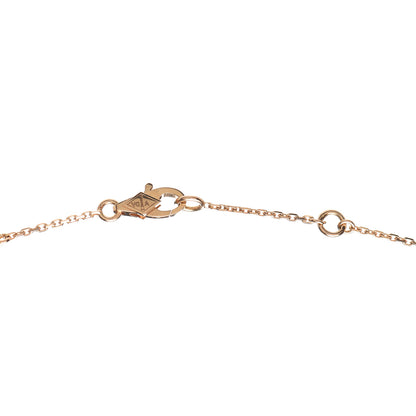 Van Cleef & Arpels 18K Rose Gold Carnelian Sweet Alhambra Pendant Necklace 4 of 8