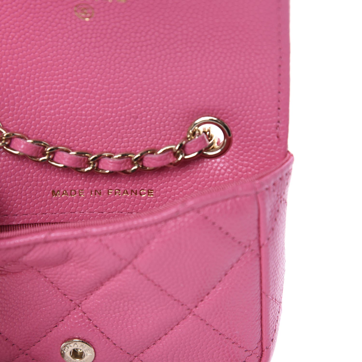 Chanel Caviar Quilted Flap Chain Waist Bag Pink 9 of 12