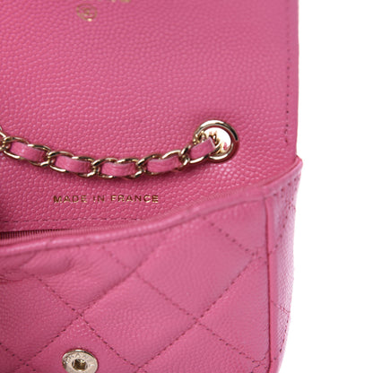 Chanel Caviar Quilted Flap Chain Waist Bag Pink 9 of 12
