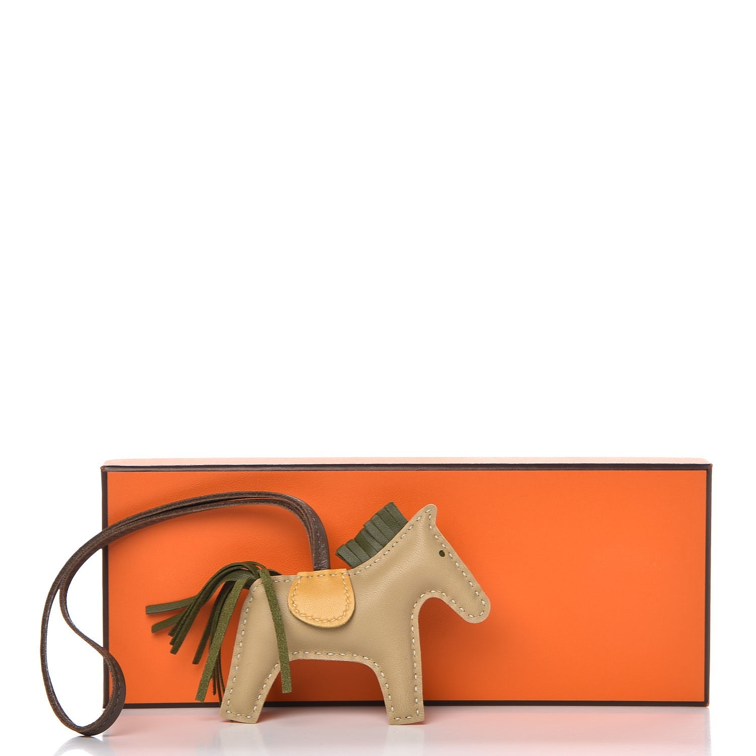 Hermes Milo Lambskin Grigri Rodeo Horse Bag Charm PM Trench Canopee 4 of 4