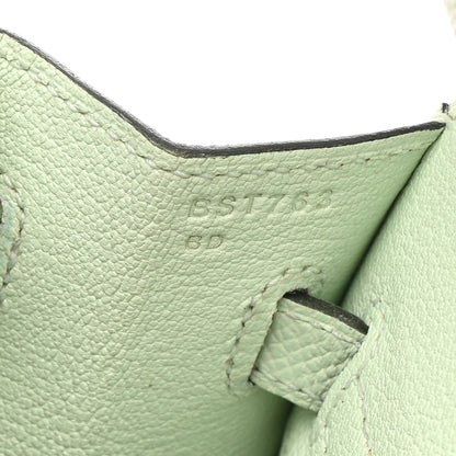 Hermes Epsom Birkin Sellier 25 Vert Fizz 7 of 13