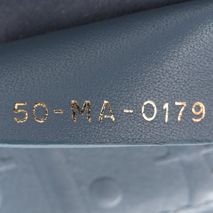 Christian Dior Oblique Calfskin Embossed Book Tote Denim Blue 7 of 14