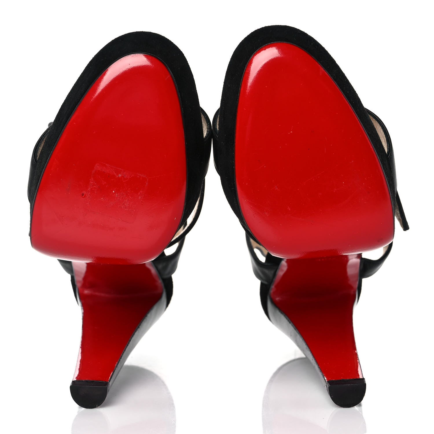 Christian Louboutin Calfskin Rockin Buckle Up 140 Platform Sandals 39.5 Black 5 of 7