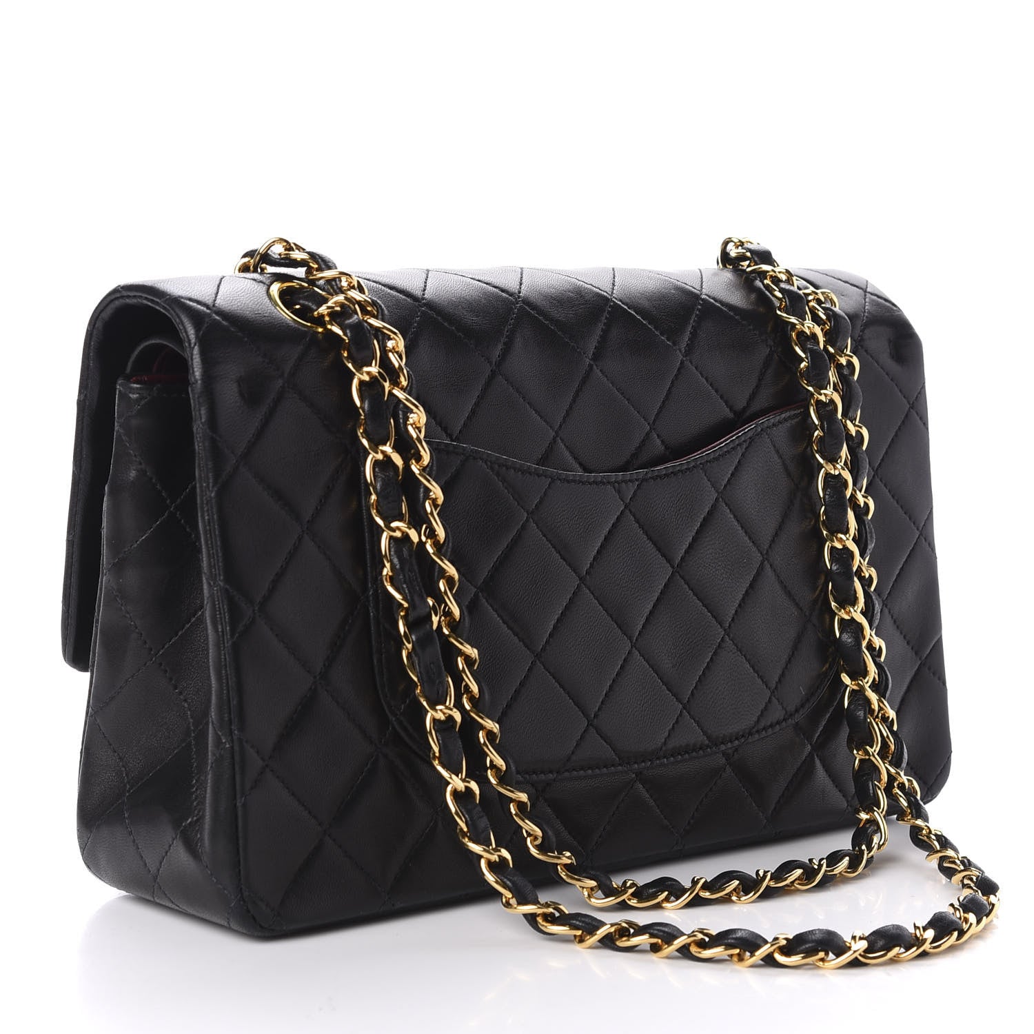 Chanel Lambskin Quilted Medium Double Flap Black 3 of 12