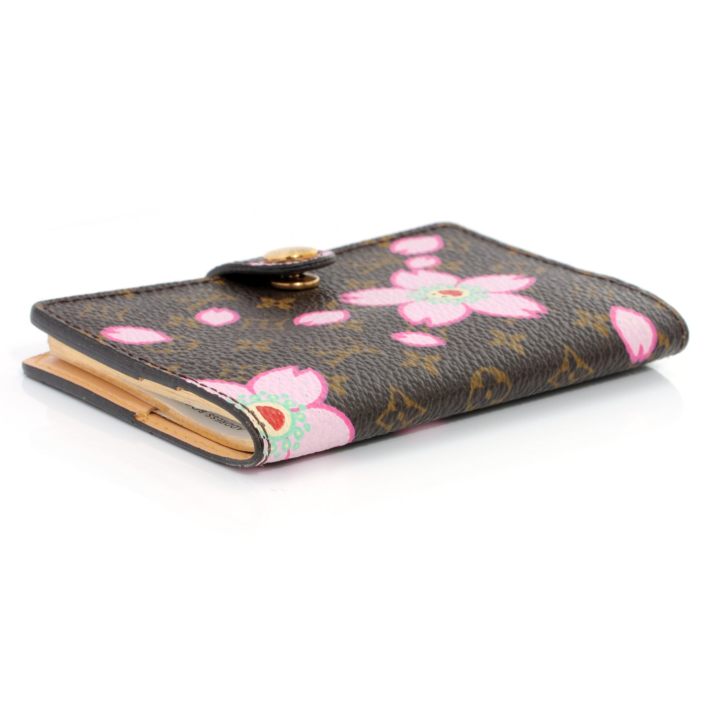 Monogram Cherry Blossom Carnet de Bal Mini Agenda Cover Brown