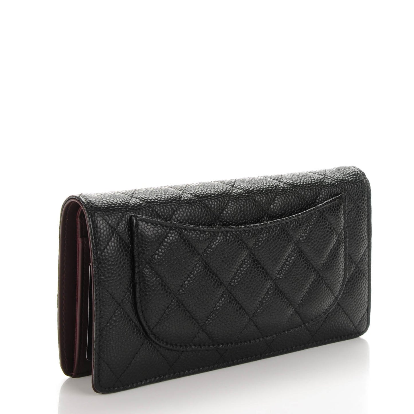 Caviar Quilted Yen Wallet Black