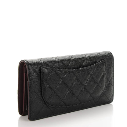 Chanel Caviar Quilted Yen Wallet Black 3 of 8