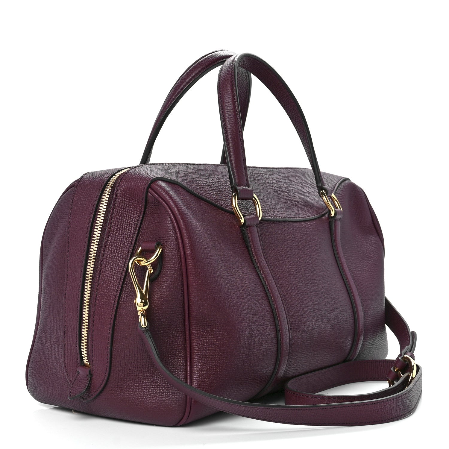 Burberry Derby Calfskin Medium Alchester Bowling Bag Mahogany Red 3 of 12