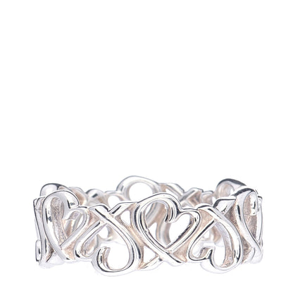 Tiffany Sterling Silver Paloma Picasso Loving Heart Band Ring 54 7 1 of 5
