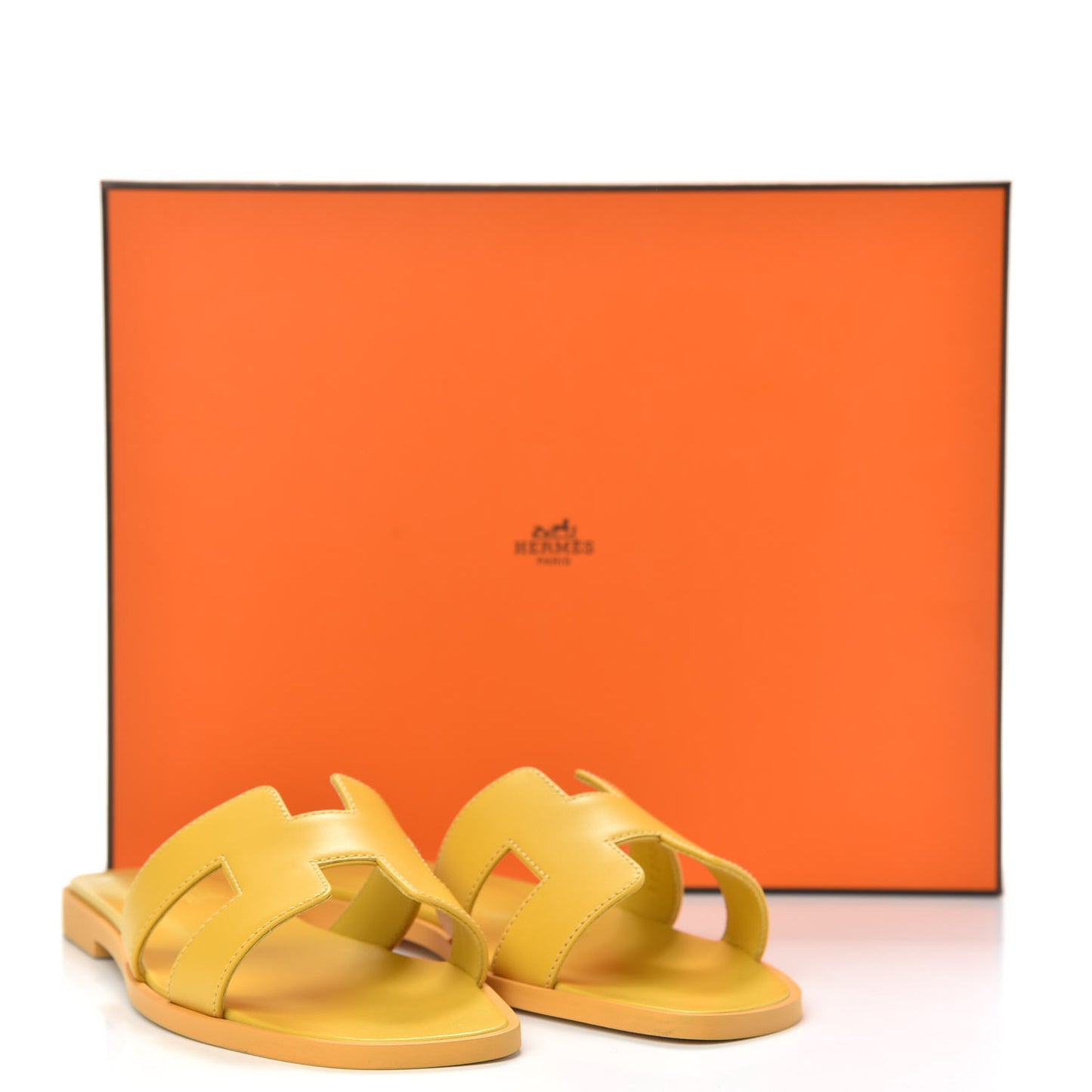 Calfskin Oran Sandals 35 Jaune Citron