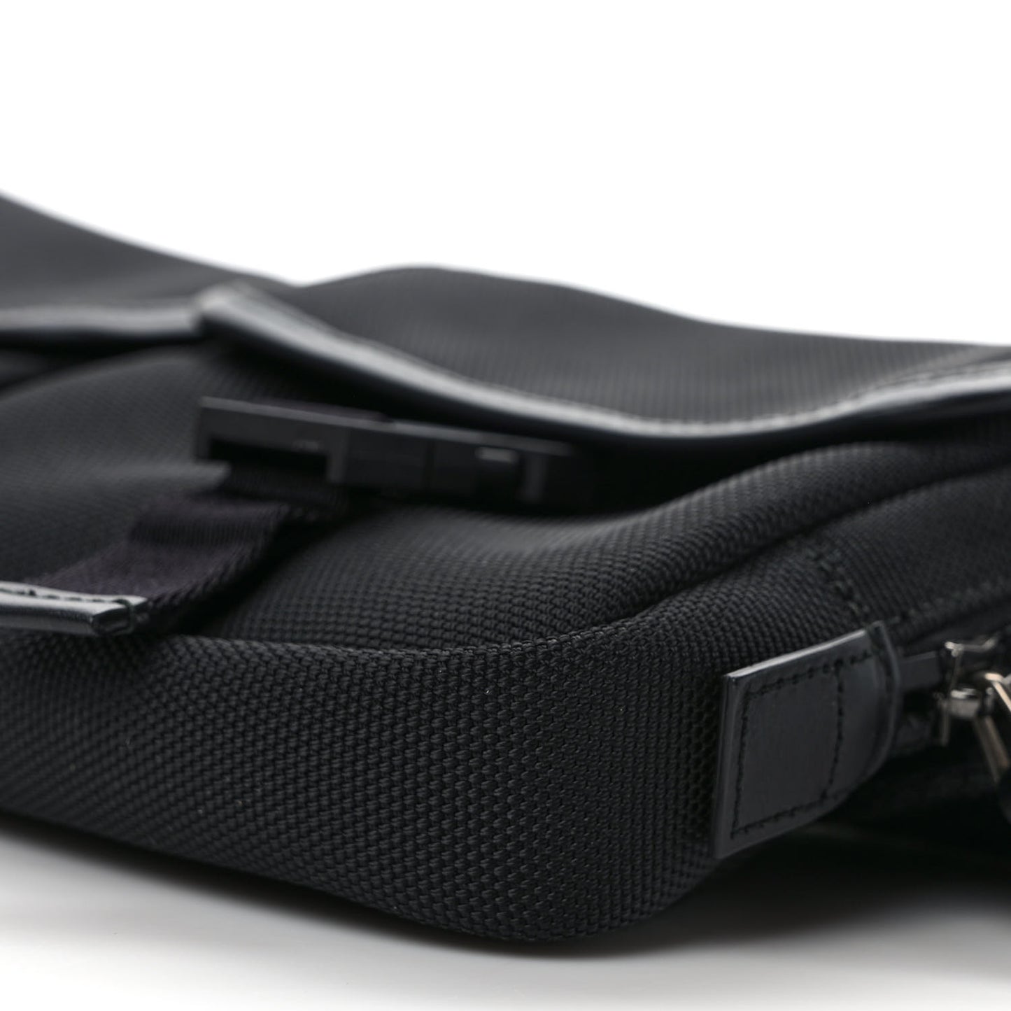 Techno Canvas Web Band Belt Bag Black