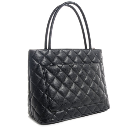 Chanel Caviar Quilted Medallion Tote Black 3 of 14