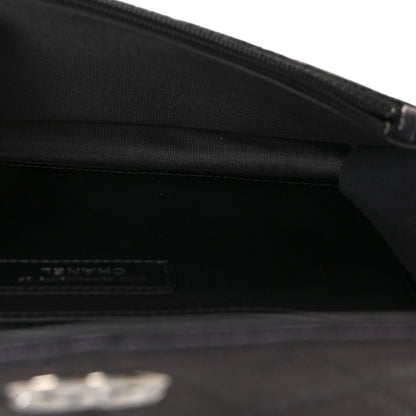 Chanel Iridescent Caviar Quilted Classic Pouch Clutch Black 5 of 10